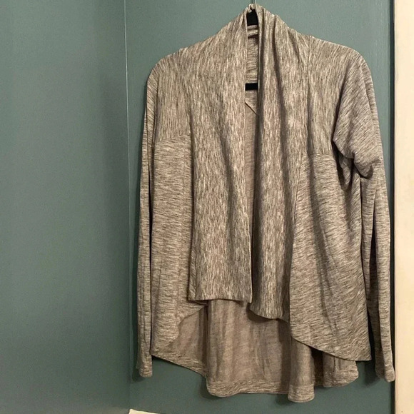 Athleta open long sleeve cardigan - size small - gray/white - soft - like new - Picture 1 of 6